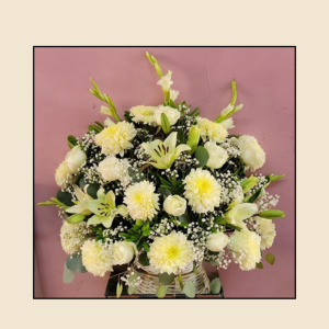 Canasta una Sola Vista con 12 Polares y 12 Rosas